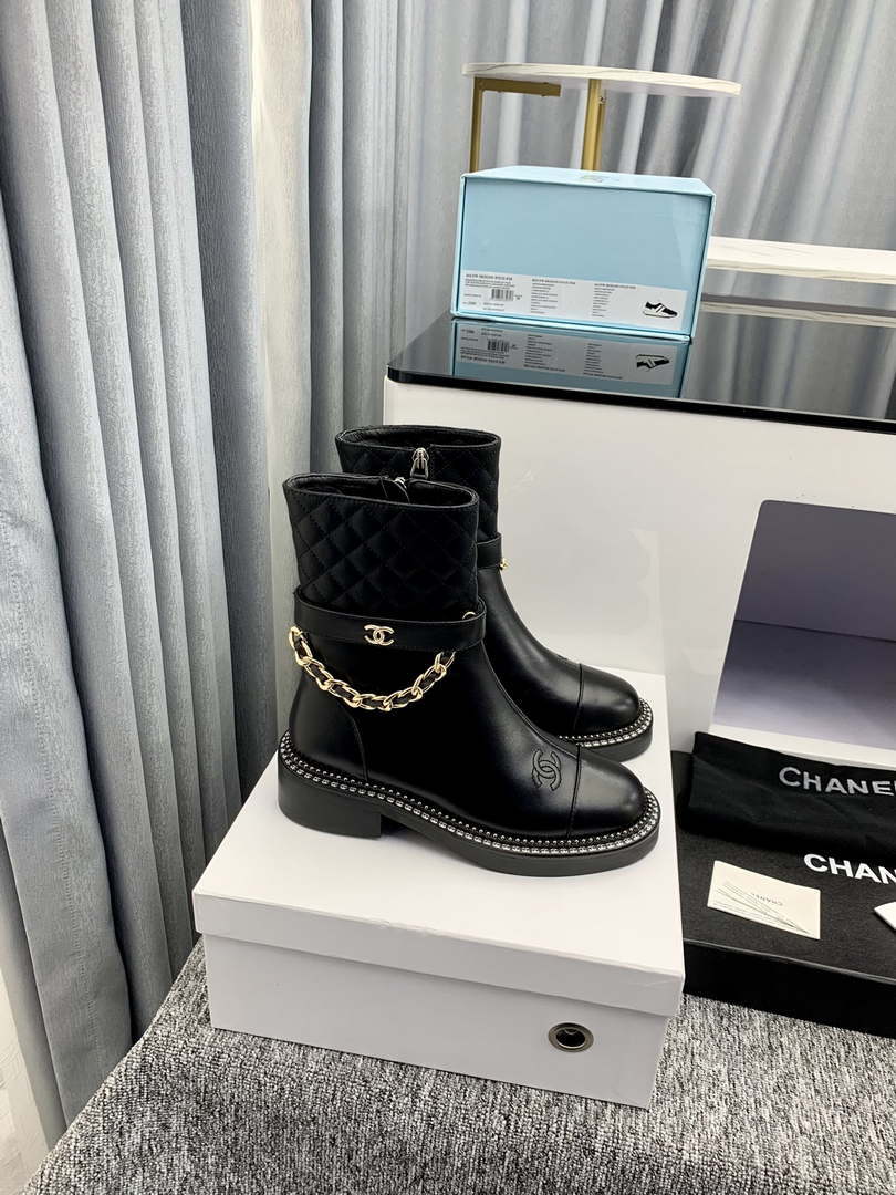 Chanel Women's Shoes Ankle Boots 189745