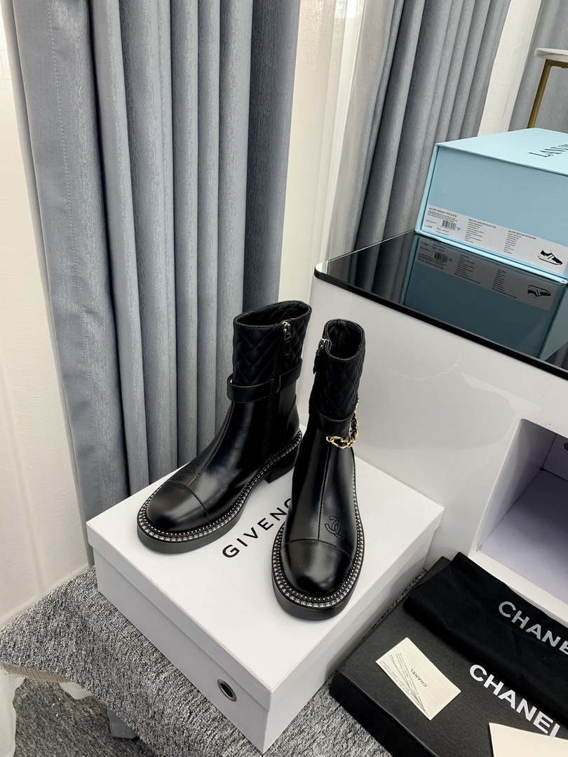 Chanel Women's Shoes Ankle Boots 189745