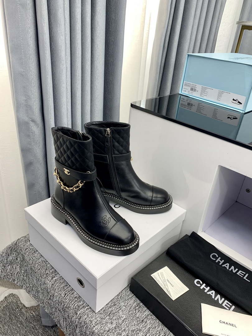 Chanel Women's Shoes Ankle Boots 189745