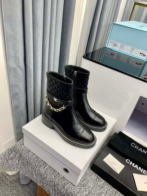 Chanel Women's Shoes Ankle Boots 189745 - 35 - View 2
