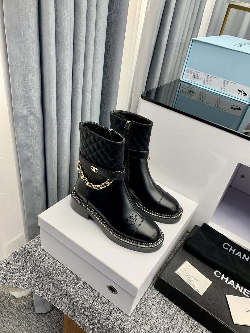 Chanel Women's Shoes Ankle Boots 189745