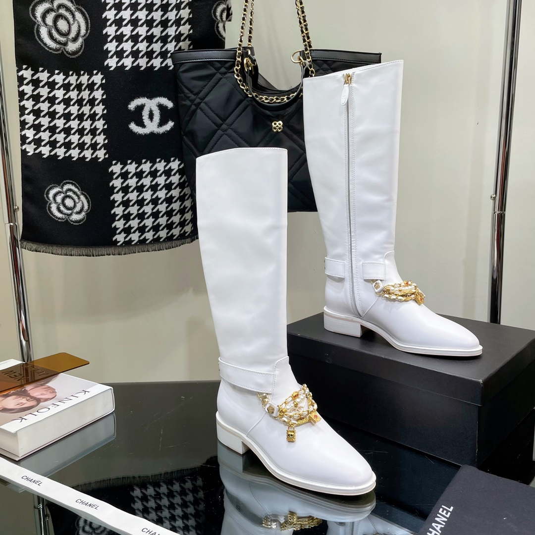 Chanel Women's Shoes Classcal Chain High Boots G38821
