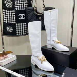 Chanel Women's Shoes Classcal Chain High Boots G38822 - 35 - View 8