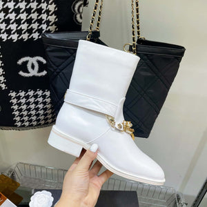 Chanel Women's Shoes Classcal Chain Hight Boots 190796 - 35 - View 3