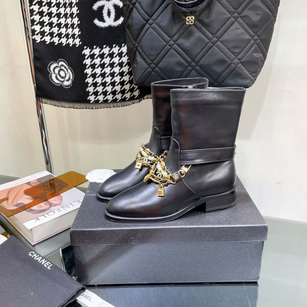Chanel Women's Shoes Classcal Chain Hight Boots 190797