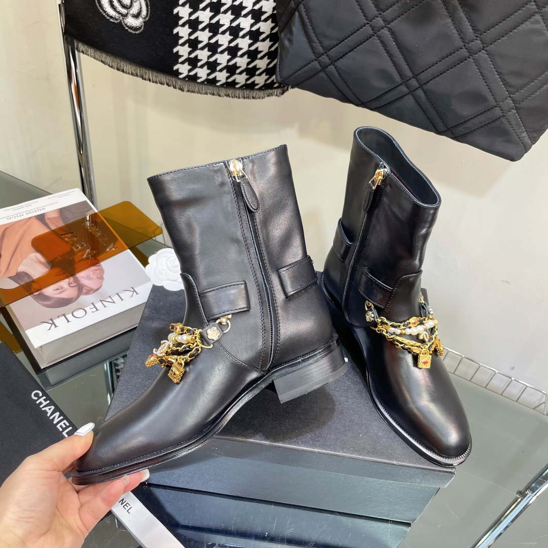 Chanel Women's Shoes Classcal Chain Hight Boots 190797