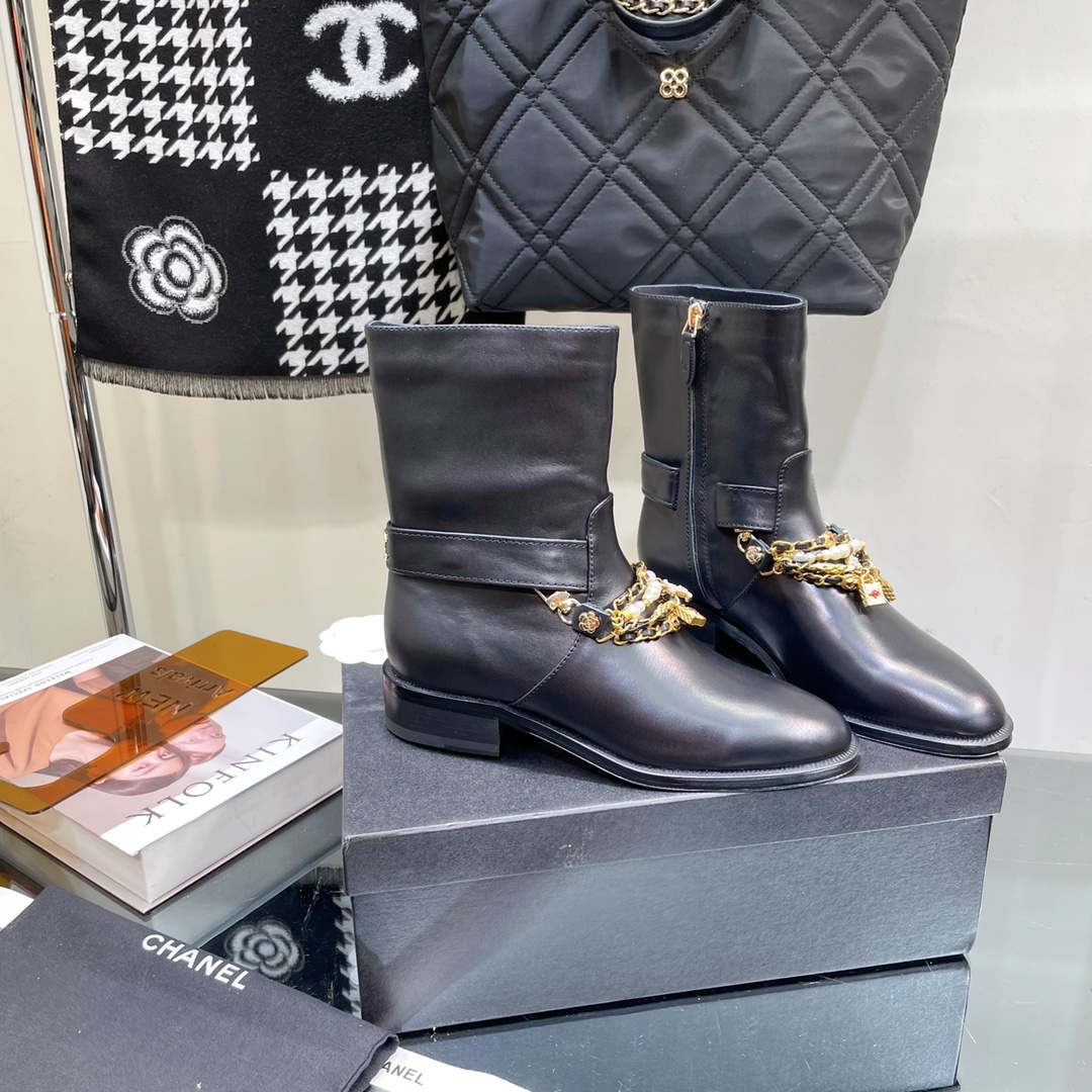 Chanel Women's Shoes Classcal Chain Hight Boots 190797