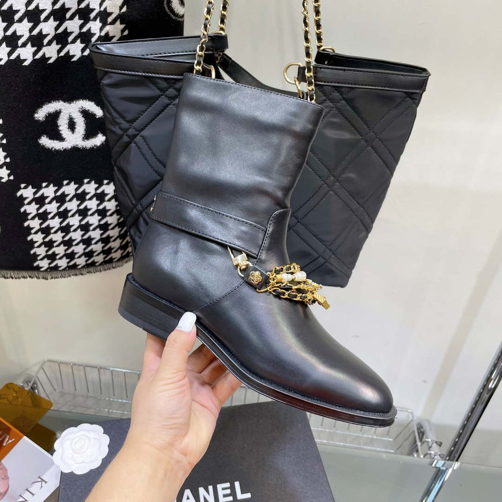 Chanel Women's Shoes Classcal Chain Hight Boots 190797