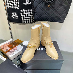 Chanel Women's Shoes Classcal Chain Hight Boots 190798 - 35 - View 1