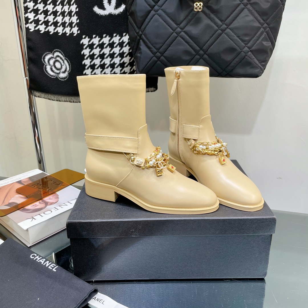 Chanel Women's Shoes Classcal Chain Hight Boots 190798 - 35 - View 8
