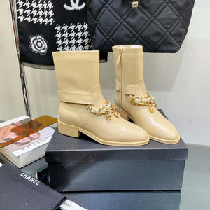 Chanel Women's Shoes Classcal Chain Hight Boots 190798 - 35 - View 8