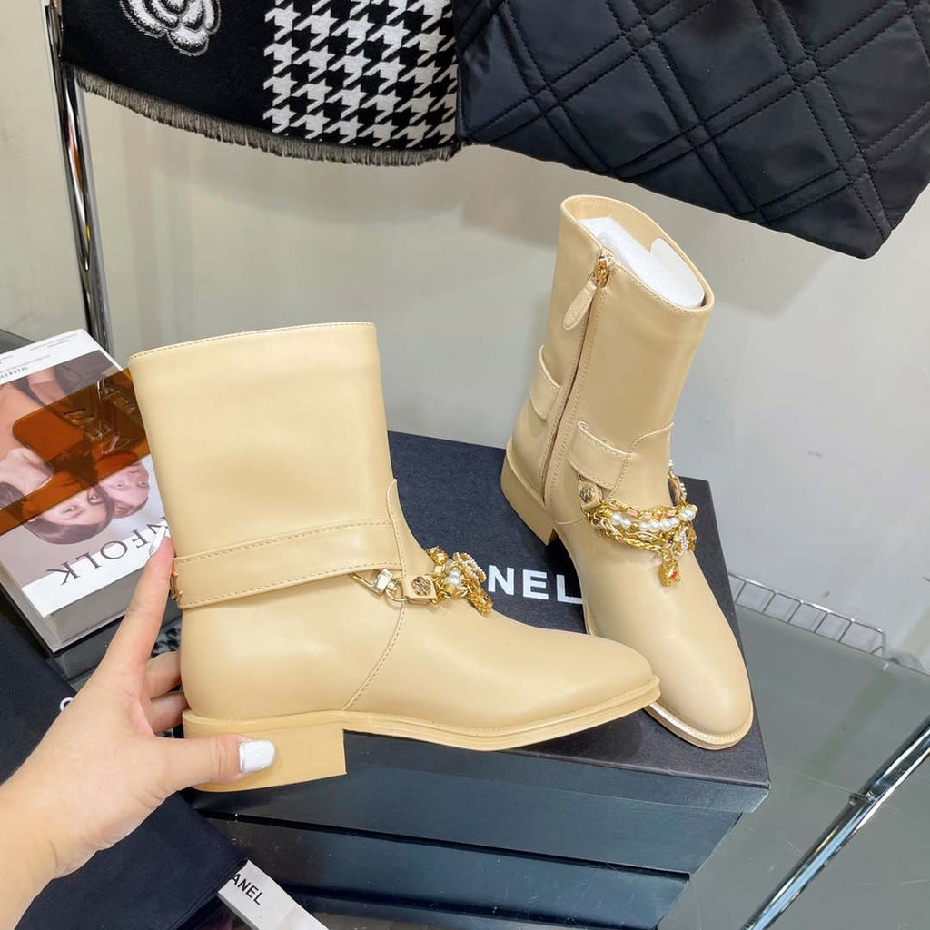 Chanel Women's Shoes Classcal Chain Hight Boots 190798