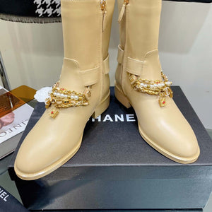 Chanel Women's Shoes Classcal Chain Hight Boots 190798 - 35 - View 2