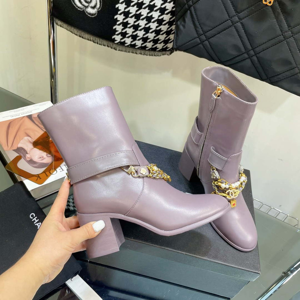 Chanel Women's Shoes Classcal Chain Hight Boots 190800