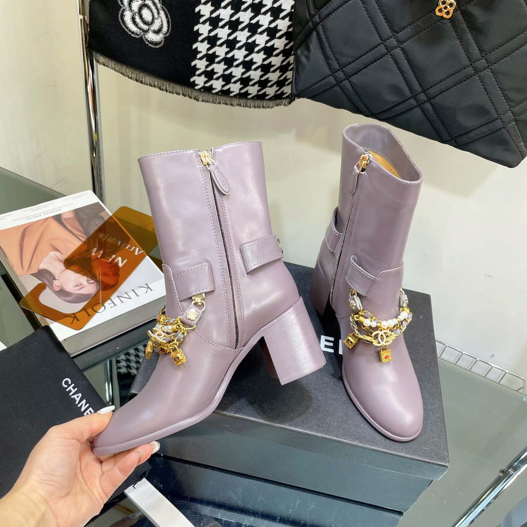 Chanel Women's Shoes Classcal Chain Hight Boots 190800 - 35 - View 6