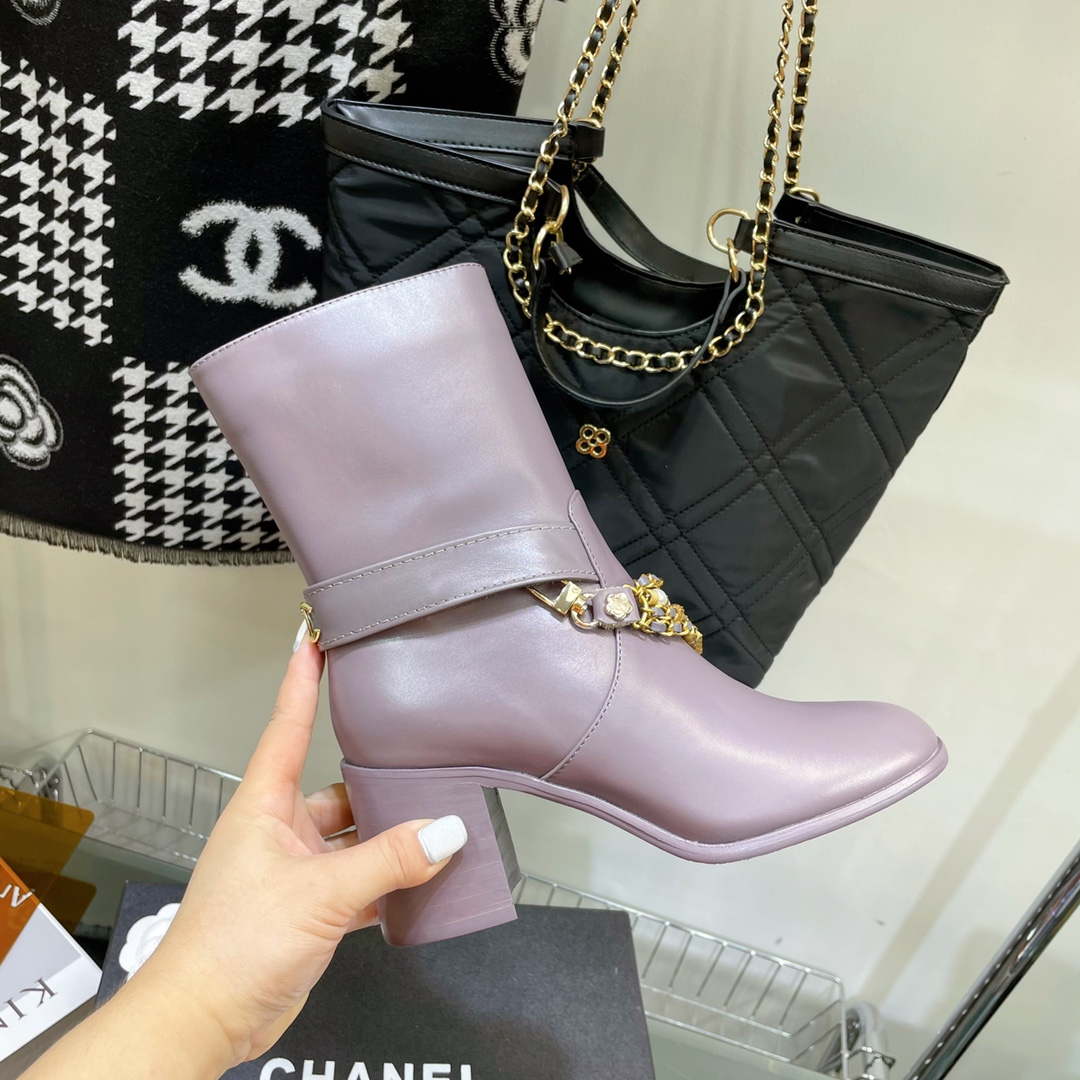Chanel Women's Shoes Classcal Chain Hight Boots 190800 - 35 - View 4