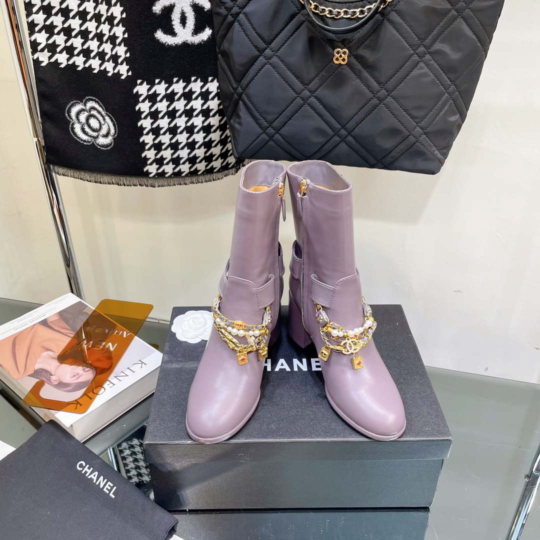 Chanel Women's Shoes Classcal Chain Hight Boots 190800