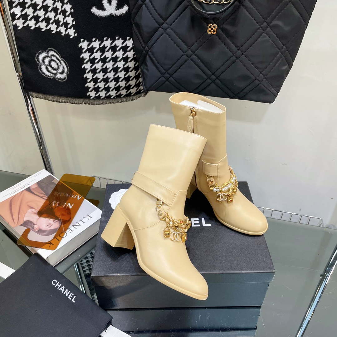 Chanel Women's Shoes Classcal Chain Hight Boots 190803