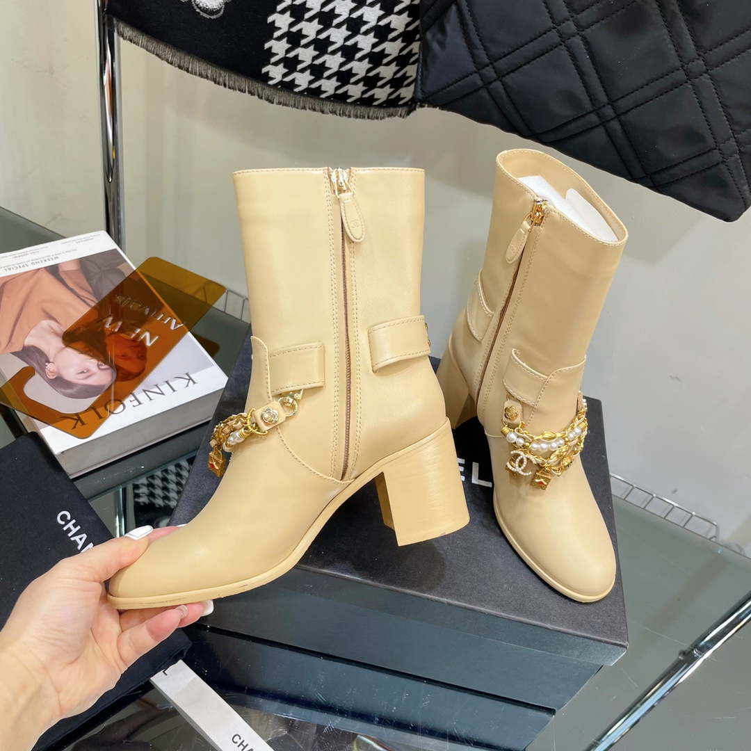 Chanel Women's Shoes Classcal Chain Hight Boots 190803