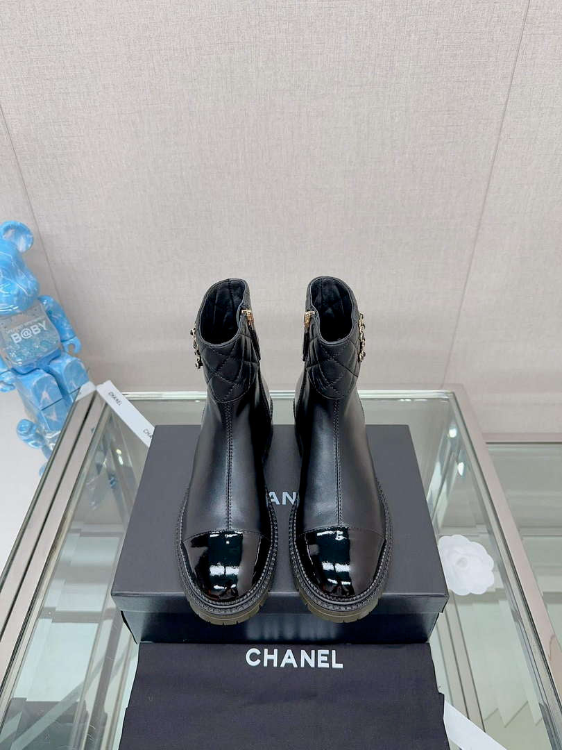 Chanel Women's Shoes Fashion Short Boots C94383 - 35 - View 1
