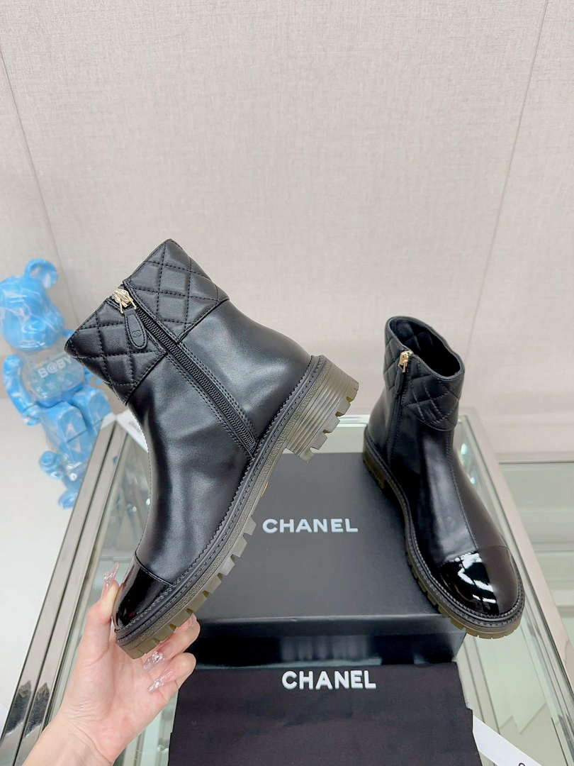 Chanel Women's Shoes Fashion Short Boots C94383 - 35 - View 3