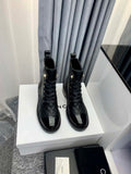 Chanel Women's Shoes G39162 Y55902 94305 Ankle Boots Lace-Ups 189734