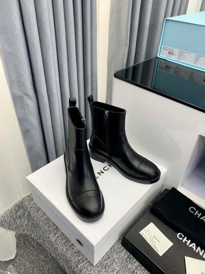 Chanel Women's Shoes G39162 Y55902 94305 Ankle Boots Lace-Ups 189738 - 35 - View 5
