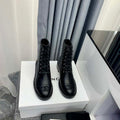 Chanel Women's Shoes G39162 Y55902 94305 Ankle Boots Lace-Ups 189744 - 35 - View 1