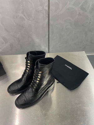 Chanel Women's Shoes G39162 Y55902 94305 Hight Boots 189935 - 35 - View 2
