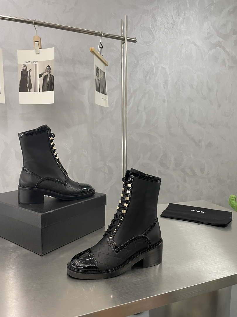 Chanel Women's Shoes G39162 Y55902 94305 Hight Boots 189937 - 35 - View 8