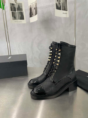 Chanel Women's Shoes G39162 Y55902 94305 Hight Boots 189937 - 35 - View 2
