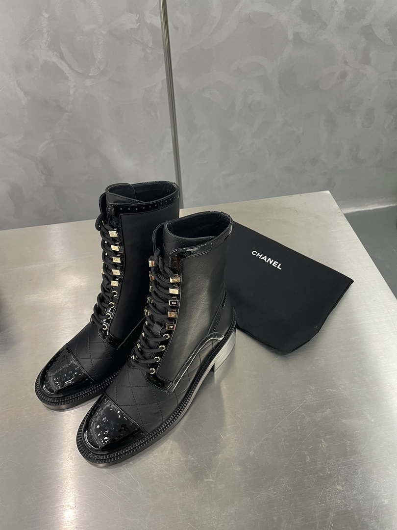 Chanel Women's Shoes G39162 Y55902 94305 Hight Boots 189937 - 35 - View 1