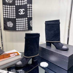 Chanel Women's Shoes  G39345 X56709 94305Classcal Chain Hight Boots 190782 - 35 - View 4
