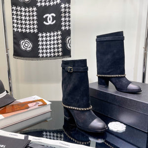 Chanel Women's Shoes  G39345 X56709 94305Classcal Chain Hight Boots 190782 - 35 - View 3