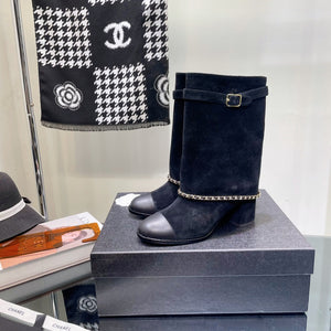 Chanel Women's Shoes  G39345 X56709 94305Classcal Chain Hight Boots 190782 - 35 - View 2