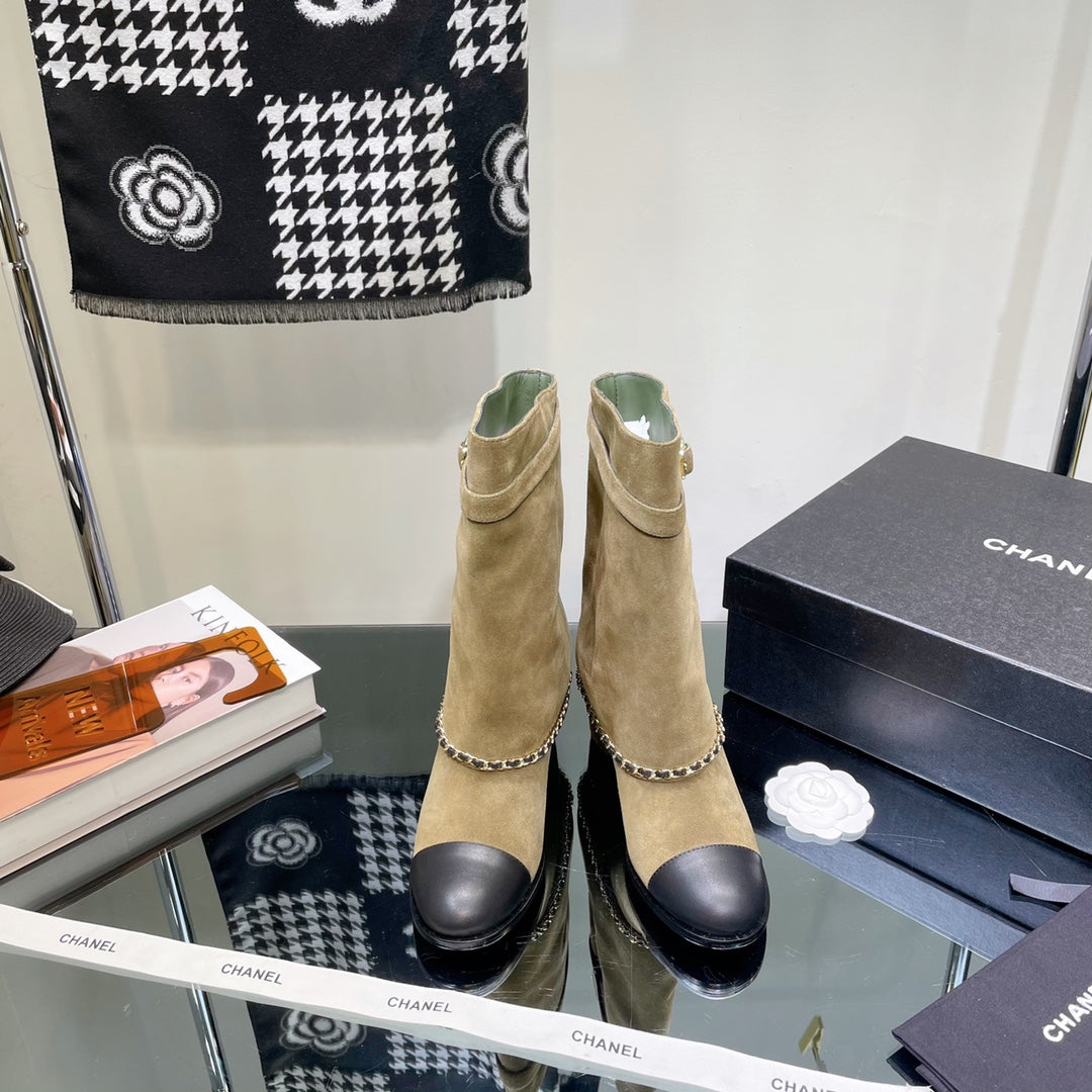 Chanel Women's Shoes  G39345 X56709 94305Classcal Chain Hight Boots 190783
