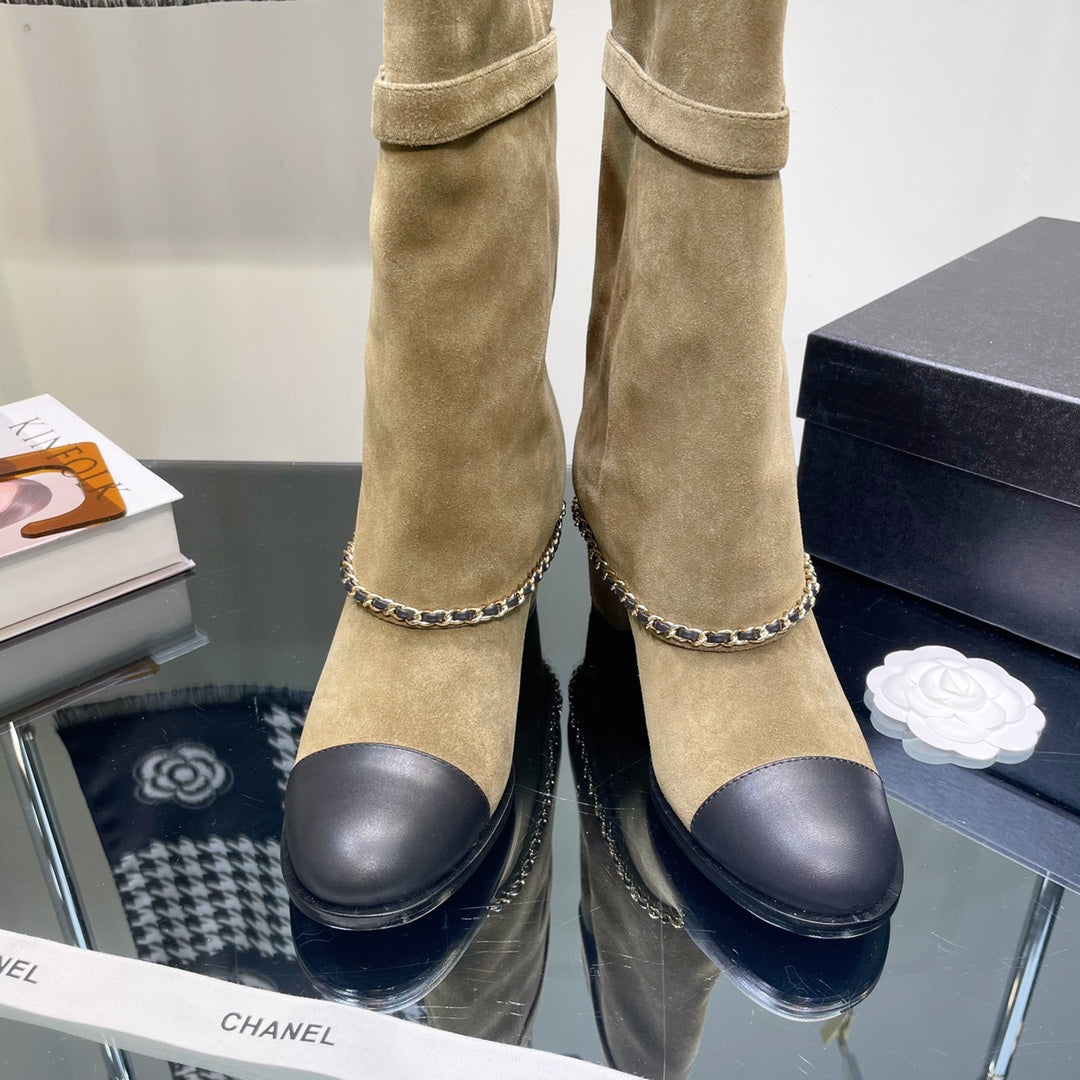 Chanel Women's Shoes  G39345 X56709 94305Classcal Chain Hight Boots 190783 - 35 - View 8