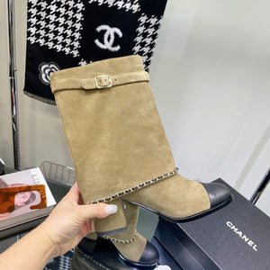 Chanel Women's Shoes  G39345 X56709 94305Classcal Chain Hight Boots 190783 - 35 - View 7