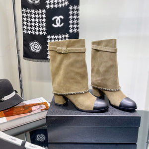 Chanel Women's Shoes  G39345 X56709 94305Classcal Chain Hight Boots 190783 - 35 - View 6