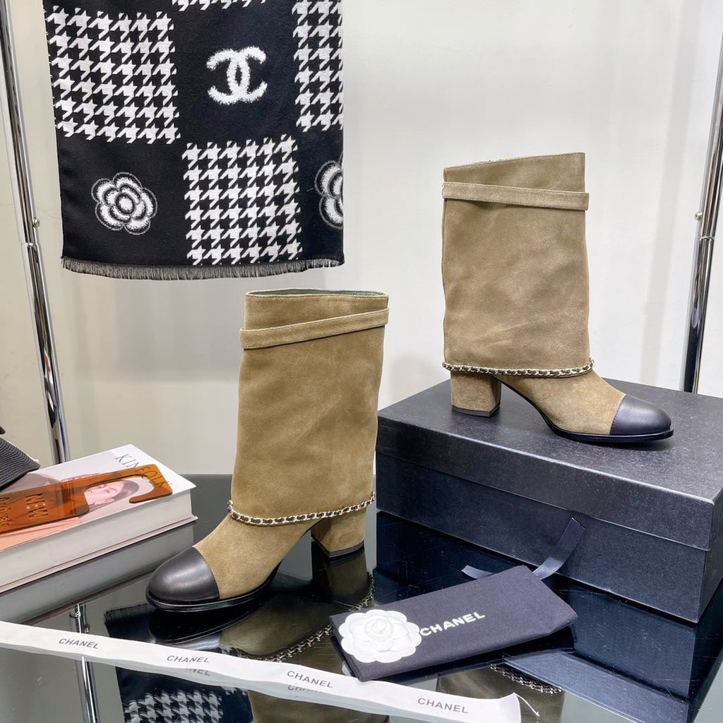 Chanel Women's Shoes  G39345 X56709 94305Classcal Chain Hight Boots 190783