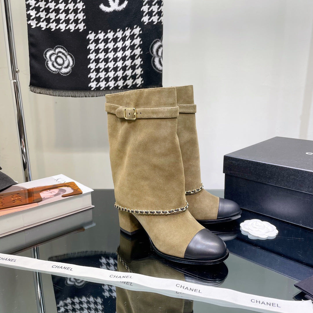 Chanel Women's Shoes  G39345 X56709 94305Classcal Chain Hight Boots 190783 - 35 - View 2