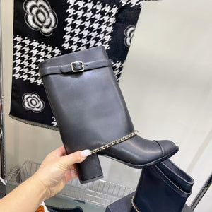 Chanel Women's Shoes  G39345 X56709 94305Classcal Chain Hight Boots 190784 - 35 - View 8