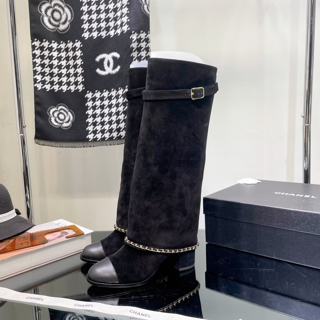 Chanel Women's Shoes  G39345 X56709 94305Classcal Chain Hight Boots 190787 - 35 - View 5