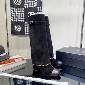 Chanel Women's Shoes  G39345 X56709 94305Classcal Chain Hight Boots 190787 - 35 - View 4