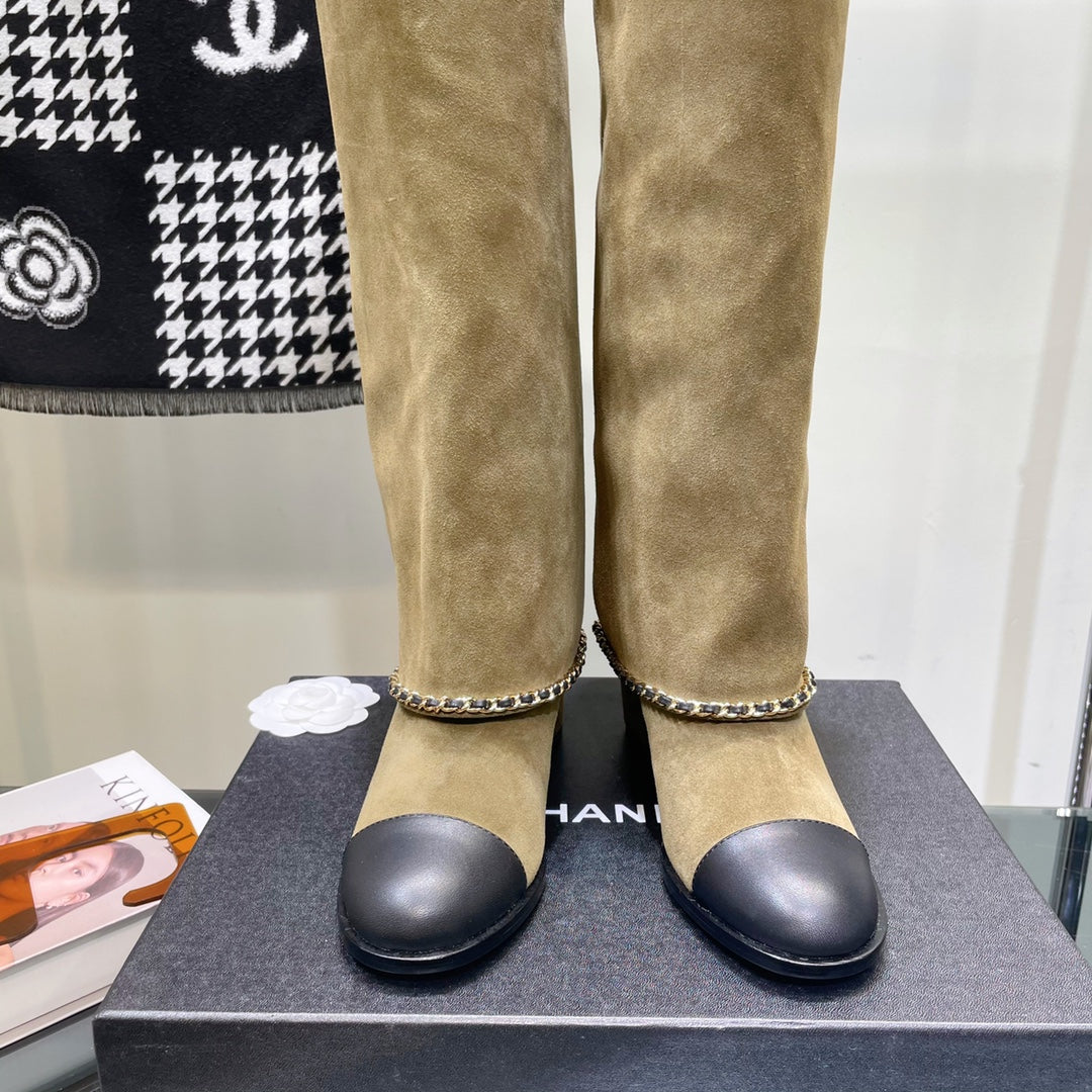 Chanel Women's Shoes  G39345 X56709 94305Classcal Chain Hight Boots 190788