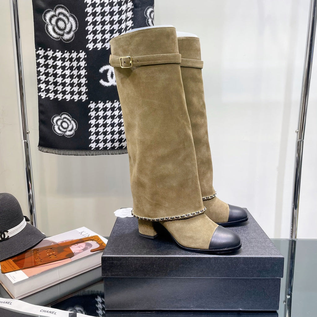 Chanel Women's Shoes  G39345 X56709 94305Classcal Chain Hight Boots 190788