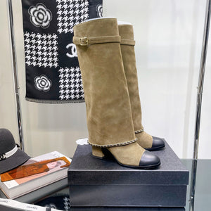 Chanel Women's Shoes  G39345 X56709 94305Classcal Chain Hight Boots 190788 - 35 - View 7