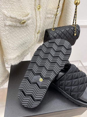 Chanel Women's Shoes Rhombus Velcro Slippers C91280 - 35 - View 9