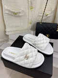Chanel Women's Shoes Rhombus Velcro Slippers C91281
