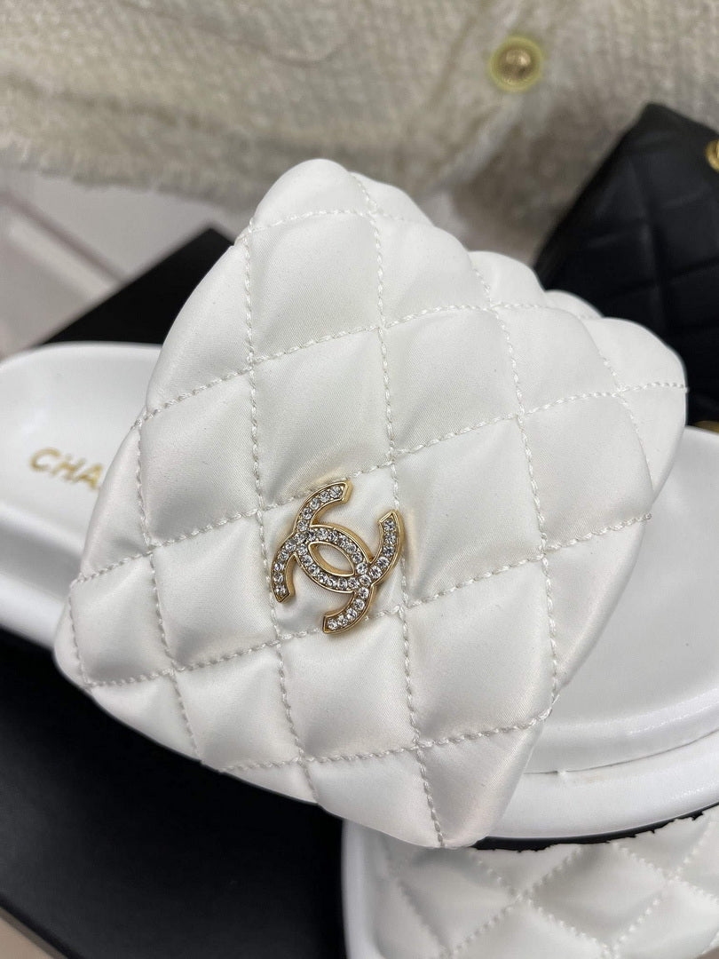 Chanel Women's Shoes Rhombus Velcro Slippers C91281